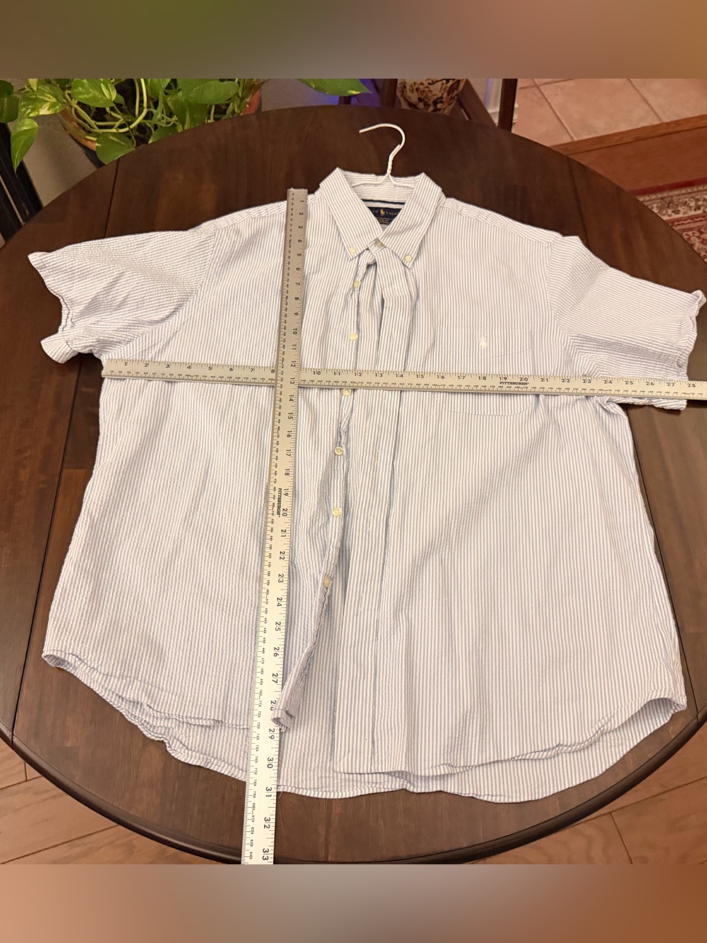 Ralph Lauren Light Blue & White Pinstripe Men's Button-Down Shirt